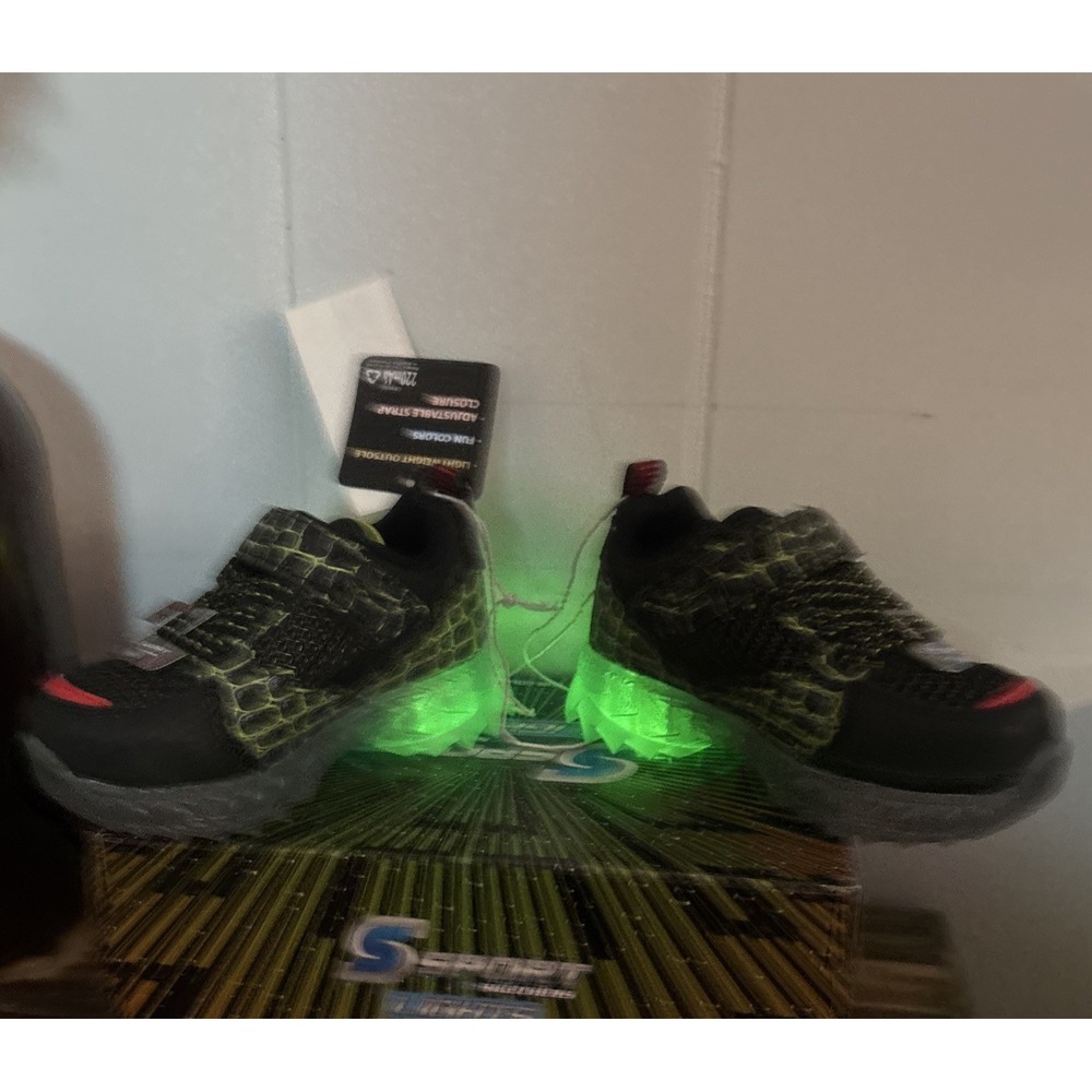 Ssport By Skechers Drego Light Up Small Boys Sz 7 Fun Pattern New - Picture 8 of 8